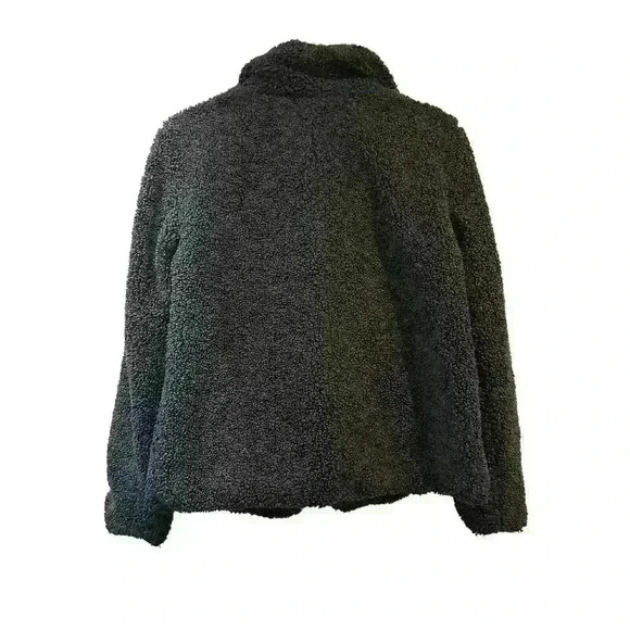 Sanctuary Women’s Teddy Shawl Collar Size Medium Black One Button Closure - Picture 3 of 10